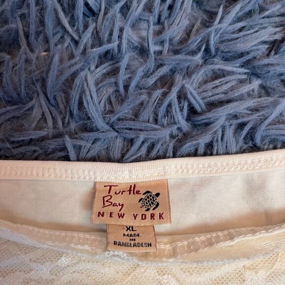 Turtle Bay New York Lacey Trim Cotton Blend Cami Tank Top Size XL - Picture 3 of 6